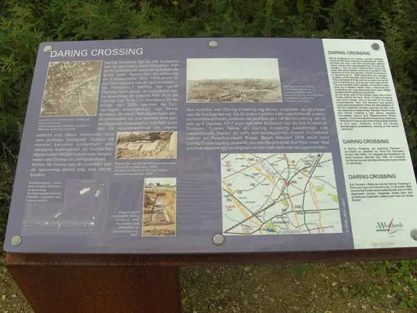 The Road to Passchendaele - Information board 