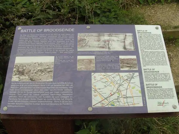 The Road to Passchendaele - Information board 