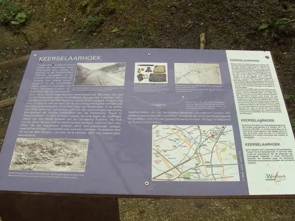 The Road to Passchendaele - The old Railway - Information board 