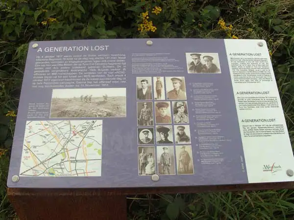 The Road to Passchendaele - Information board 